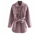 Lapel Loose style European And American Single Breasted Street Trendsetter Vintage Celebrity Cotton Pure Wool Jacket