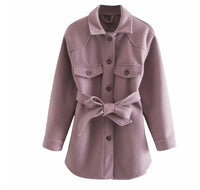Lapel Loose style European And American Single Breasted Street Trendsetter Vintage Celebrity Cotton Pure Wool Jacket
