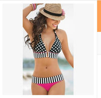 Xin Mengling Recommends Cute Sexy Polka Dot Split Foreign Trade Bikini Halter Neck Strap Ladies Swimsuit Popular In Europe And America