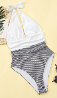 Skinny Sexy Backless Swimsuit With Neckline