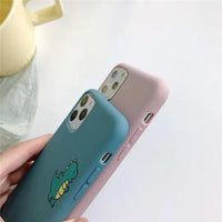 Compatible with Apple, Compatible with Apple , Suitable For Cute Green Dinosaur 6sp Apple XS Max Mobile Phone Case IPhone7plus Matte XR Soft Shell Female