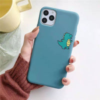 Compatible with Apple, Compatible with Apple , Suitable For Cute Green Dinosaur 6sp Apple XS Max Mobile Phone Case IPhone7plus Matte XR Soft Shell Female