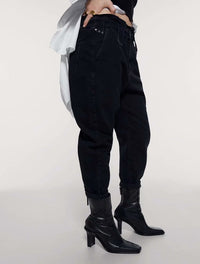 Women's Harem Pants With Paper Bag Waist Loose Jeans