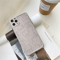 Compatible with Apple , Creative Personality Art Portrait Line Phone Case
