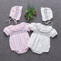 Korean Autumn Two-Piece Baby Lotus Leaf Collar And