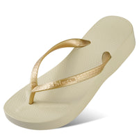 Thick-Soled Seaside Beach Shoes Simple High-Heeled Sandals And Slippers