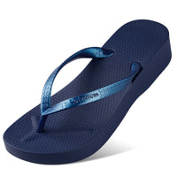 Thick-Soled Seaside Beach Shoes Simple High-Heeled Sandals And Slippers