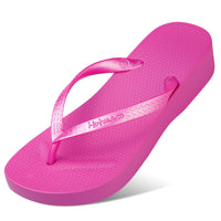 Thick-Soled Seaside Beach Shoes Simple High-Heeled Sandals And Slippers