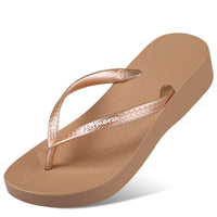Thick-Soled Seaside Beach Shoes Simple High-Heeled Sandals And Slippers