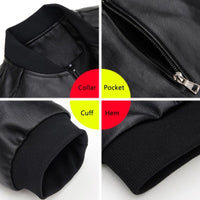 Men's Stand-Up Collar Leather Jacket Coat Motorcycle Men's Casual Leather Jacket