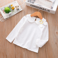 Children's Clothing Girls Doll Collar Long-Sleeved T-Shirt