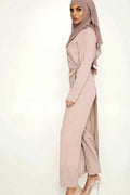 Solid Color Long Waist Jumpsuit