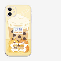 Milk Tea Dog Cat Japanese And Korean Style Mobile Phone Case