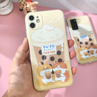 Milk Tea Dog Cat Japanese And Korean Style Mobile Phone Case