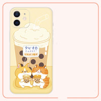 Milk Tea Dog Cat Japanese And Korean Style Mobile Phone Case