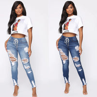 Fashion Stretch Ripped Skinny Hip Jeans