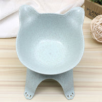 Cartoon Cat Ears Cat Paw Bottom Single Bowl Cat And Dog Pet Food Bowl