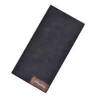 Men's Long Wallet Thin Section Youth Men's Frosted Leather Wallet Multifunctional Soft Leather Wallet