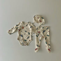 Infant Home Service Set Multicolored Animal Pajamas Baby Underwear With Hat