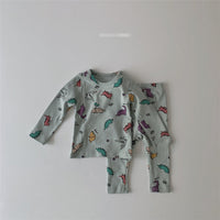 Infant Home Service Set Multicolored Animal Pajamas Baby Underwear With Hat