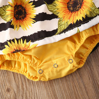 Fashion Cute Girls Sun Flower Jumpsuit
