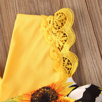 Fashion Cute Girls Sun Flower Jumpsuit