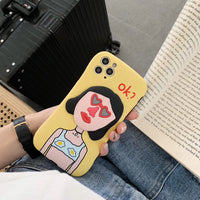 Compatible with Apple, Compatible with Apple , Three-Dimensional Silicone Suitable For Apple 11pro Max Mobile Phone Case IphonexsX 8plus Couple Se7p For Men And Women