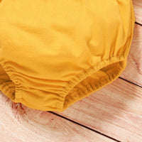 Three-piece Baby Sling Sunflower Floral Blouse And Shorts