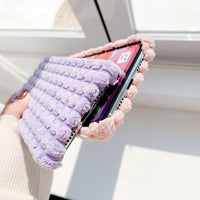 Compatible with Apple , New Three-Dimensional Grain Plush Mobile Phone Case Apple 11 Lens All-Inclusive Protective Cover