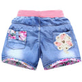 Sand Washed Denim Girls Shorts Girls Baby Outer Wear Thin Section