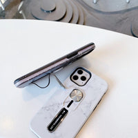 Compatible with Apple, Cold Wind Marble Bracket Suitable For Apple 12promax Mobile Phone Case Couple Iphone12 Protective Cover Anti-Fall