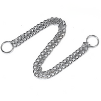 Double-row chain collar chrome-plated pet supplies dog collar