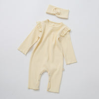 Korean Spring And Autumn Bottoming Triangle Romper European And American Baby Crawling Clothes Ins New Baby Cotton Long-Sleeved Bag