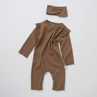 Korean Spring And Autumn Bottoming Triangle Romper European And American Baby Crawling Clothes Ins New Baby Cotton Long-Sleeved Bag