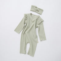 Korean Spring And Autumn Bottoming Triangle Romper European And American Baby Crawling Clothes Ins New Baby Cotton Long-Sleeved Bag