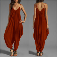 Low-cut V-neck Sexy Suspender Jumpsuit