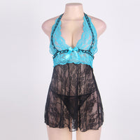European And American Foreign Trade Sexy Underwear Manufacturers Stock Wholesale Sexy Nightdresses With Neck Sexy Nightdress Temptation Lace Pajamas