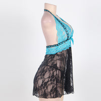 European And American Foreign Trade Sexy Underwear Manufacturers Stock Wholesale Sexy Nightdresses With Neck Sexy Nightdress Temptation Lace Pajamas
