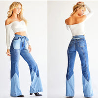 European And American Women's Denim Flared Pants