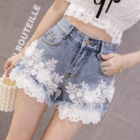 Spring And Summer New Sweet High-Waisted Loose And Thin Raw-Edge Wide-Leg Pants Women