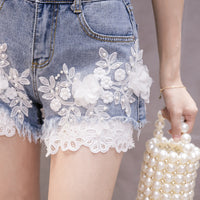 Spring And Summer New Sweet High-Waisted Loose And Thin Raw-Edge Wide-Leg Pants Women