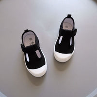 Korean Children's Canvas Shoes T-shaped Kindergarten White Shoes