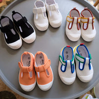 Korean Children's Canvas Shoes T-shaped Kindergarten White Shoes