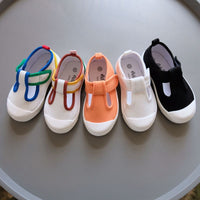 Korean Children's Canvas Shoes T-shaped Kindergarten White Shoes