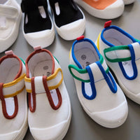 Korean Children's Canvas Shoes T-shaped Kindergarten White Shoes