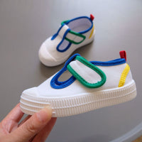 Korean Children's Canvas Shoes T-shaped Kindergarten White Shoes