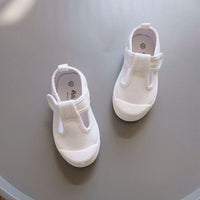 Korean Children's Canvas Shoes T-shaped Kindergarten White Shoes