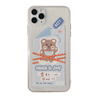 Compatible with Apple, Compatible with Apple , Bear Apple Iphone12 Mobile Phone Case Xs Max Fine Hole 8p Silicone Sleeve XR Anti-Drop Cartoon 11pro Applicable