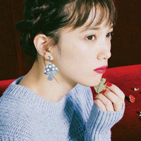 Needle Earrings Fashion Earrings Mushroom Garden Fairy Tale