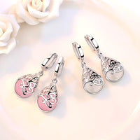 925 Silver-Plated Fashion Trend Moonlight Opal Totem Ear Jewelry Earrings Earrings Women's Wishing Pool Personality Earrings